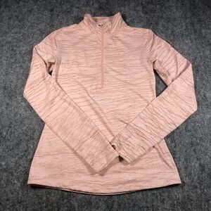 Nike Pro Dri-FIT Pullover Women's Medium Pink 1/4 Zip Long Sleeve Running Top